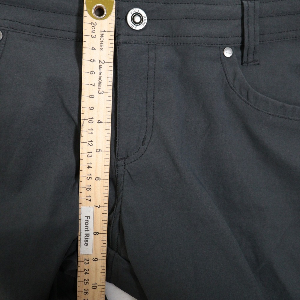 KUHL Voyagr Pants Performance Hiking Black Nylon Travel Women 12 EUC Style 6296 - Picture 8 of 10